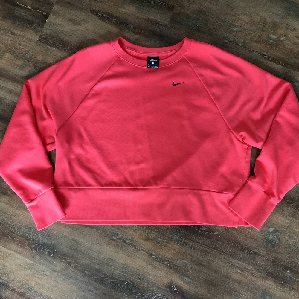 Womens Nike Dri Fit Coral Crewneck Sweatshirt Size Medium